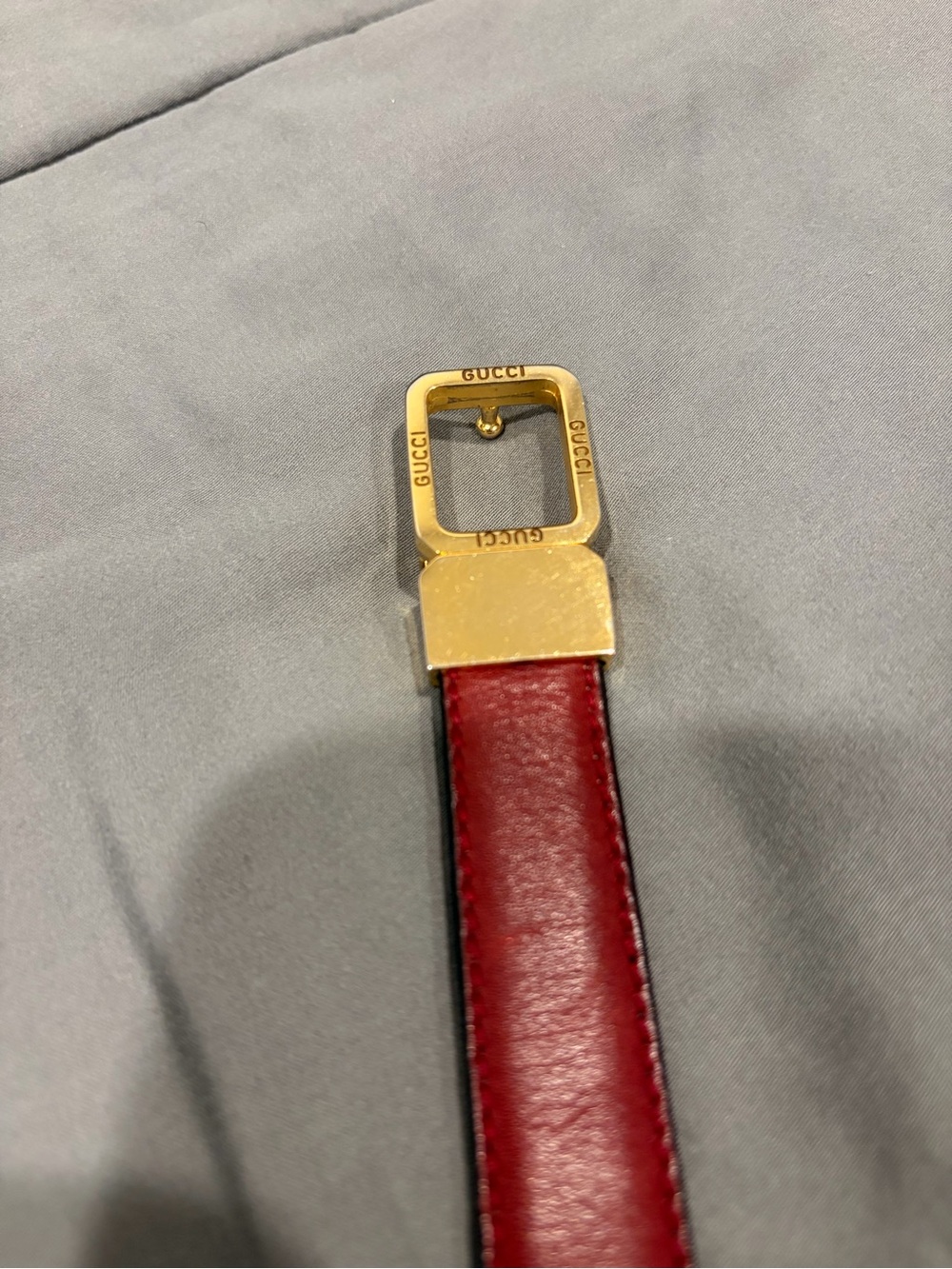 Vintage Gucci Slim Red Leather Belt